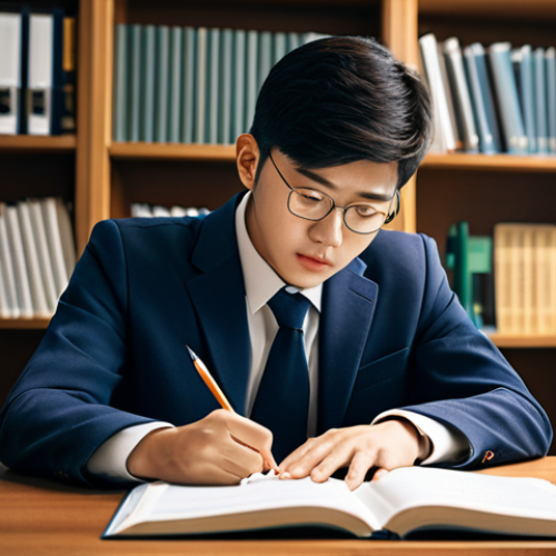 **

"A student studying for the 물류관리사 (Logistics Management Professional) exam, surrounded by textbooks and notes, fully clothed, appropriate attire, safe for work, focused expression, studying at a desk in a library, warm lighting, perfect anatomy, natural proportions, professional study environment, family-friendly."

**